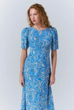 Esme Mono Floral Crepe Dress -Ghost Store D10G031 Z71 33403 650px 964px