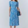 Esme Mono Floral Crepe Dress