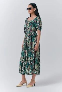 Georgia Tiered Floral Midi Dress -Ghost Store D10G038 Z78 33569 650px 964px