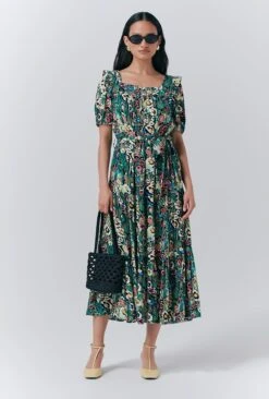 Georgia Tiered Floral Midi Dress