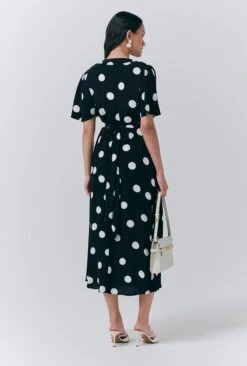 Jess Crepe Polka Dot Midi Tea Dress -Ghost Store D10G039 Z14 33654 650px 964px
