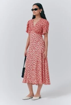 Lulu Crepe Floral Midi Tea Dress -Ghost Store D10G040 Z77 33590 650px 964px