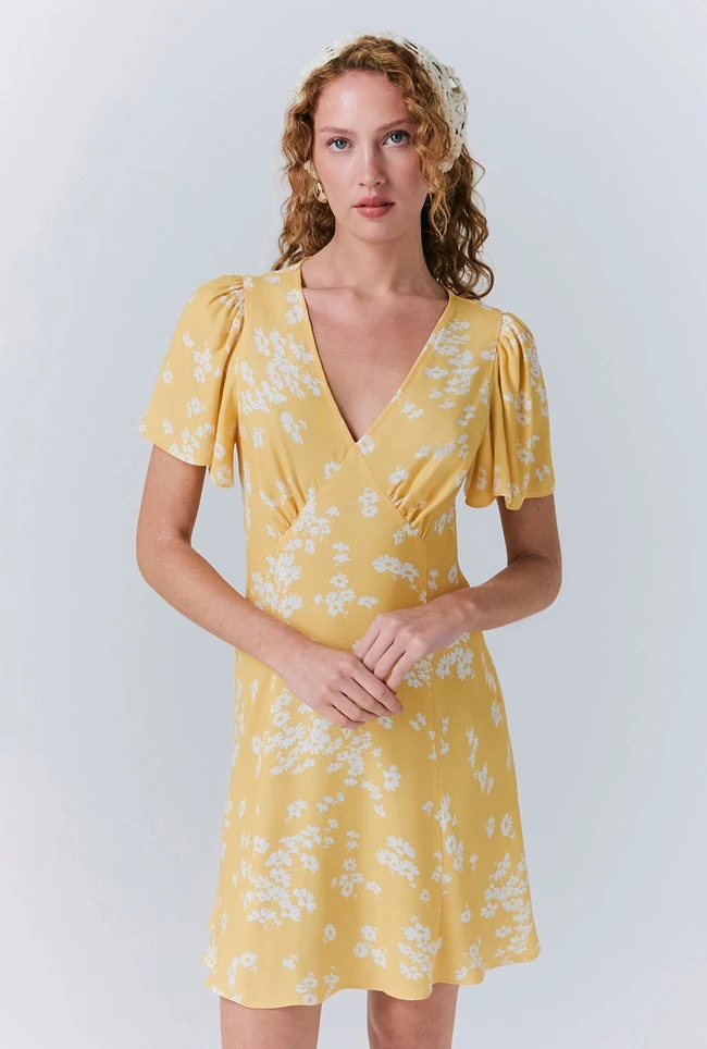 Ruby Crepe Floral Short Dress Ruby Crepe Floral Short Dress -Ghost Store D10G042 Z79 33510 650px