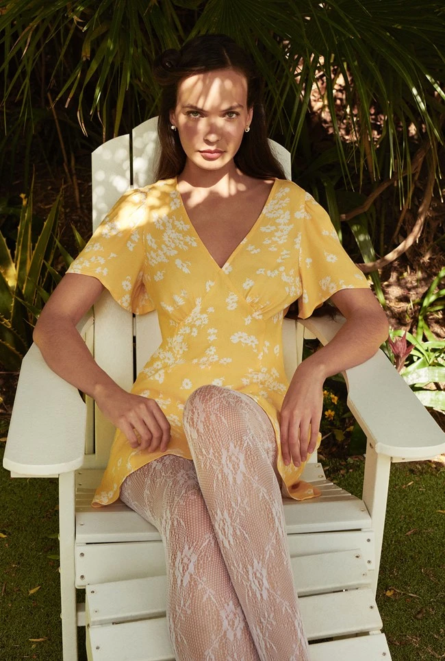 Ruby Crepe Floral Short Dress Ruby Crepe Floral Short Dress -Ghost Store D10G042 Z79 33718 650px