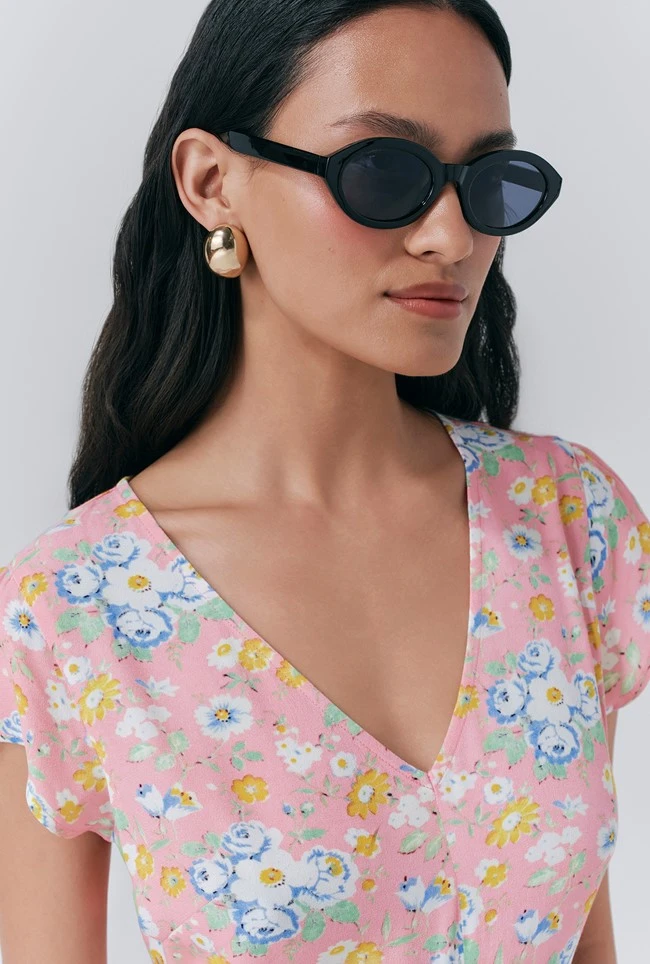 Blair Crepe Floral Sleeveless Midi Dress Blair Crepe Floral Sleeveless Midi Dress -Ghost Store D10G050 Z86 33557 650px