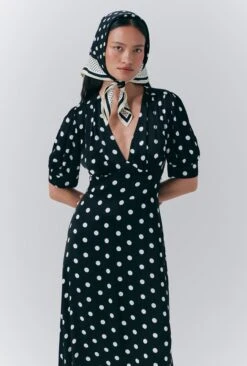 Alma Crepe Polka Dot Midi Dress -Ghost Store D10G054 Z27 33667 650px 964px