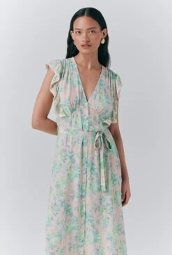 Lucia Crepe Floral Belted Midi Dress -Ghost Store D10G056 Z91 33661 650px 964px