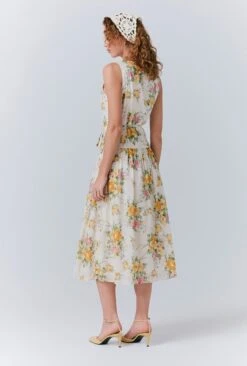 Julia Cotton Floral Midi Wrap Dress -Ghost Store D10G058 Z93 33492 650px 964px