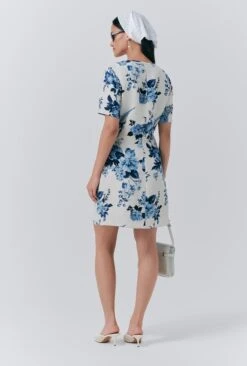 Reanna Linen Floral Short Dress 4 Reanna Linen Floral Short Dress -Ghost Store D10G060 Z92 33674 650px 964px