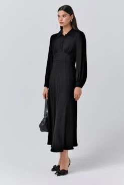 Wendy Crepe Collared Neck Midi Dress -Ghost Store D11G009 K10 33852 650px 964px