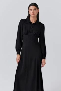 Wendy Crepe Collared Neck Midi Dress -Ghost Store D11G009 K10 33854 650px 964px