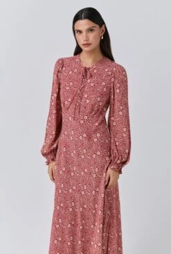 Stella Floral Crepe Tie Front Midi Dress -Ghost Store D11G043 ZA5 33949 650px 964px