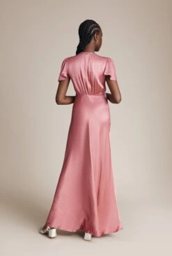 Delphine Satin Maxi Dress Pink 3 Delphine Satin Maxi Dress Pink -Ghost Store DF46CA H50 26494 650px 964px