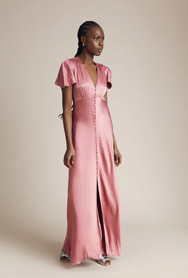 Delphine Satin Maxi Dress Pink Delphine Satin Maxi Dress Pink -Ghost Store DF46CA H50 26495 650px