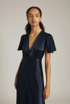 Delphine Satin Maxi Dress Navy -Ghost Store DF46CA K10 23059 650px 964px