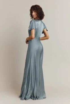 Delphine Satin Maxi Dress Slate Blue 3 Delphine Satin Maxi Dress Slate Blue -Ghost Store DF46CA K76 24887 650px 964px