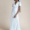 Delphine Satin Maxi Dress Pale Blue