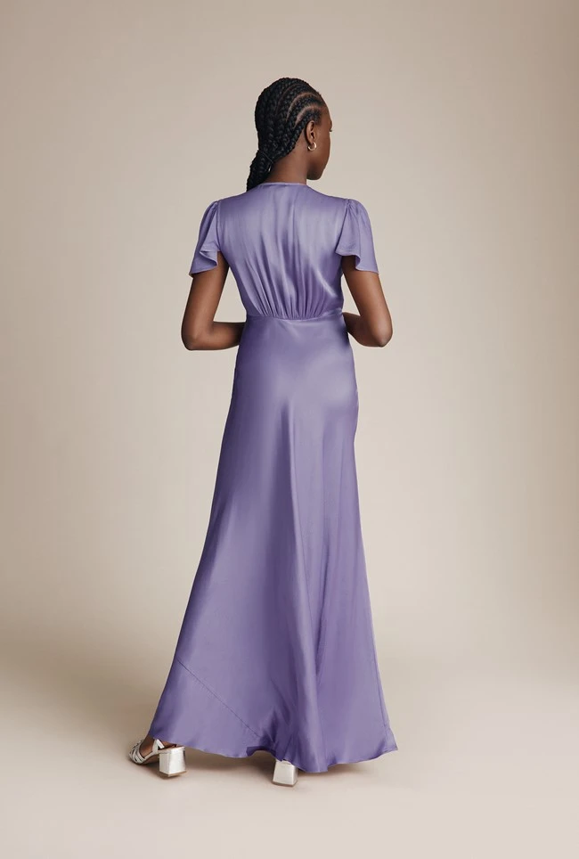 Delphine Satin Maxi Dress Violet Delphine Satin Maxi Dress Violet -Ghost Store DF46CA L02 26507 650px