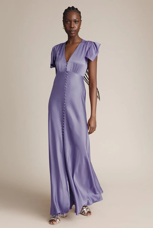 Delphine Satin Maxi Dress Violet Delphine Satin Maxi Dress Violet -Ghost Store DF46CA L02 26508 650px