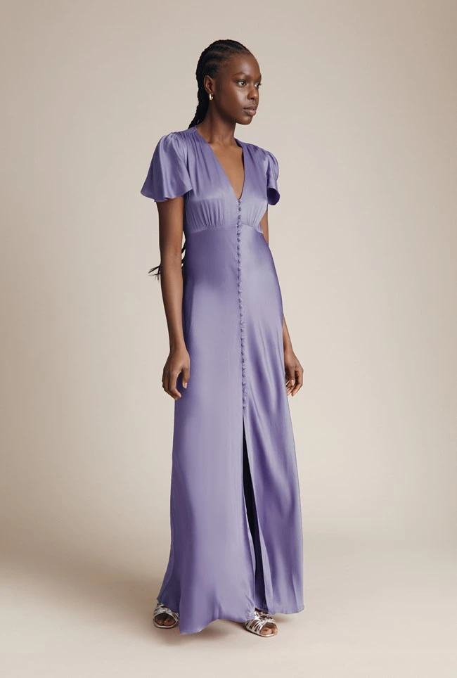 Delphine Satin Maxi Dress Violet Delphine Satin Maxi Dress Violet -Ghost Store DF46CA L02 26509 650px