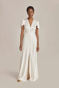 Delphine Satin Maxi Dress Ivory -Ghost Store DF46CA M12 21857 650px 964px