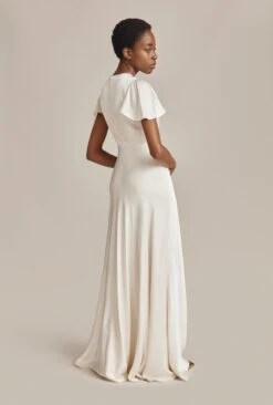 Delphine Satin Maxi Dress Ivory -Ghost Store DF46CA M12 21858 650px 964px