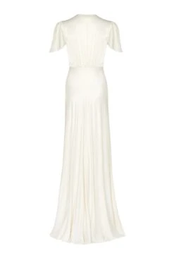 Delphine Satin Maxi Dress Ivory -Ghost Store DF46CA M12 21866 650px 964px