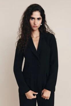 Piper Crepe Blazer Black -Ghost Store J05G001 A01 25777 650px 964px