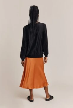 Mia Satin Bomber Jacket Black -Ghost Store J06G001 A01 26948 650px 964px