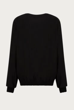 Mia Satin Bomber Jacket Black -Ghost Store J06G001 A01 27156 650px 964px