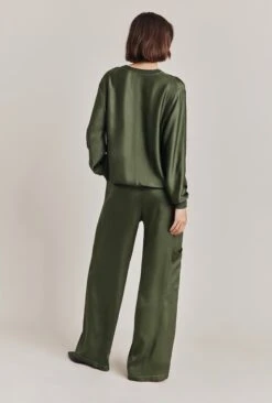 Mia Satin Bomber Jacket Thyme 5 Mia Satin Bomber Jacket Thyme -Ghost Store J06G001 J96 28643 650px 964px