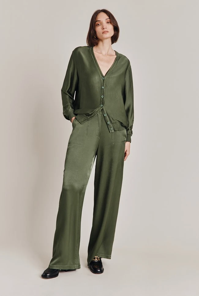 Mia Satin Bomber Jacket Thyme Mia Satin Bomber Jacket Thyme -Ghost Store J06G001 J96 28645 650px