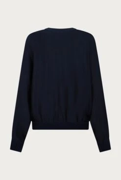 Mia Satin Bomber Jacket Navy -Ghost Store J06G001 K10 27183 650px 964px