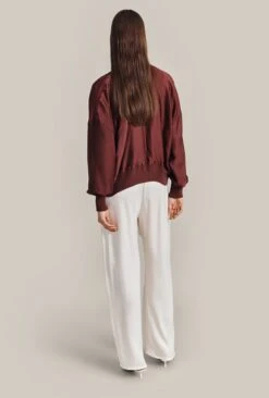 Anouk Satin Bomber Jacket Russet -Ghost Store J07G004 G20 29084 650px 964px