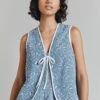 Juliet Embroidered Denim Waistcoat