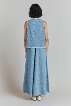 Juliet Embroidered Denim Waistcoat -Ghost Store J09G001 K93 31698 650px 964px