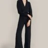Olivia Crepe Wide Leg Jumpsuit Black