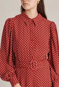 Flora Crepe Jumpsuit Red Spot -Ghost Store O07G003 Z78 29584 650px 964px