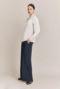 Penny Wide Leg Trousers Navy -Ghost Store P06G001 K10 27405 650px 964px