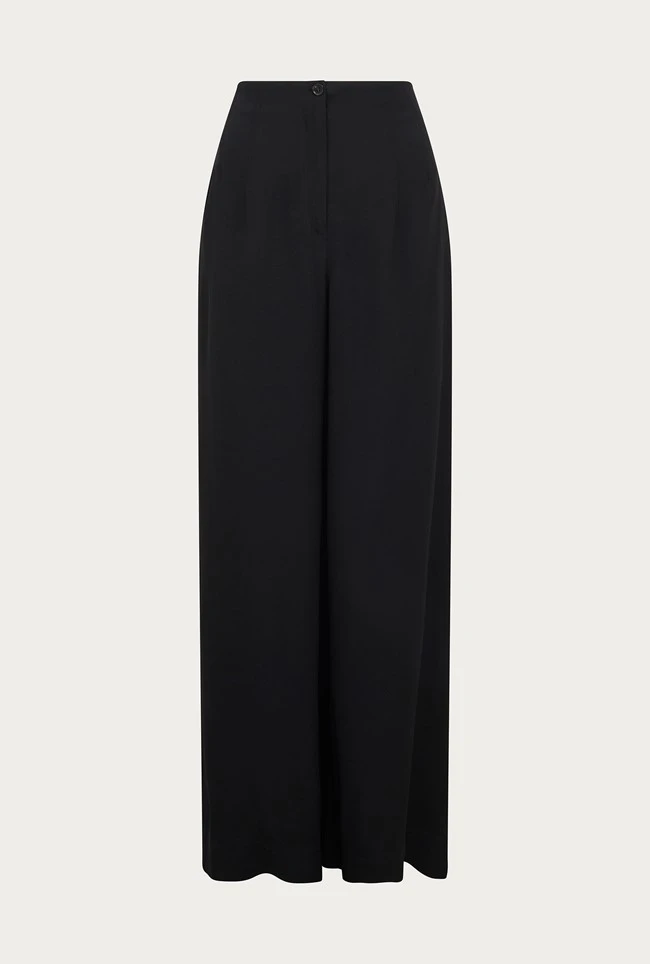 Brooke Wide-Leg Trousers Black Brooke Wide-Leg Trousers Black -Ghost Store P06G002 A01 26432 650px