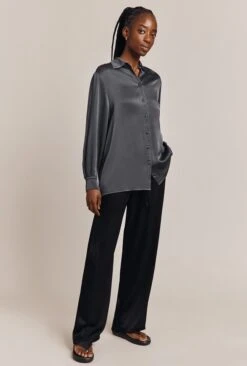 Imogen Satin Wide Leg Trouser Black -Ghost Store P06G003A A01 27045 650px 964px