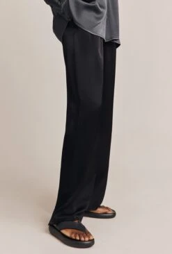 Imogen Satin Wide Leg Trouser Black -Ghost Store P06G003A A01 27046 650px 964px