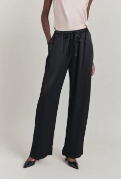 Imogen Satin Wide Leg Trouser Black -Ghost Store P06G003A A01 29919 650px 964px