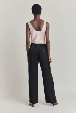 Imogen Satin Wide Leg Trouser Black -Ghost Store P06G003A A01 29920 650px 964px