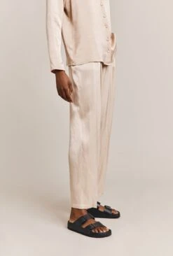 Ella Satin Trouser Stone