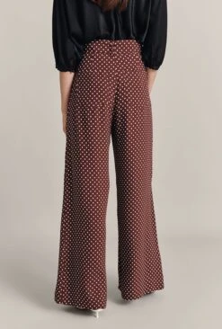 Clara Crepe Palazzo Trousers Delores Spot 4 Clara Crepe Palazzo Trousers Delores Spot -Ghost Store P07G018 Z16 29378 650px 964px