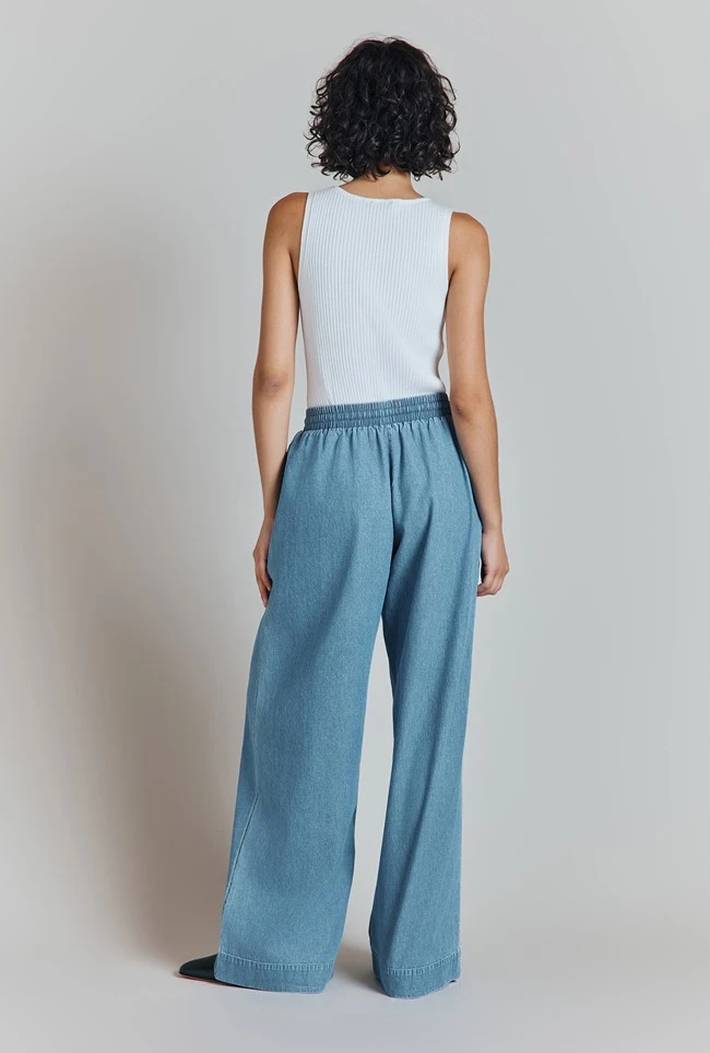 Edith Denim Elasticated Waist Trousers Edith Denim Elasticated Waist Trousers -Ghost Store P09G001 K81 31768 650px
