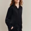 Ellie Satin Shirt Black
