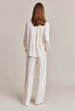 Ellie Satin Shirt Ivory -Ghost Store Q06G007A M12 28486 650px 964px