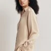 Ellie Satin Shirt Stone